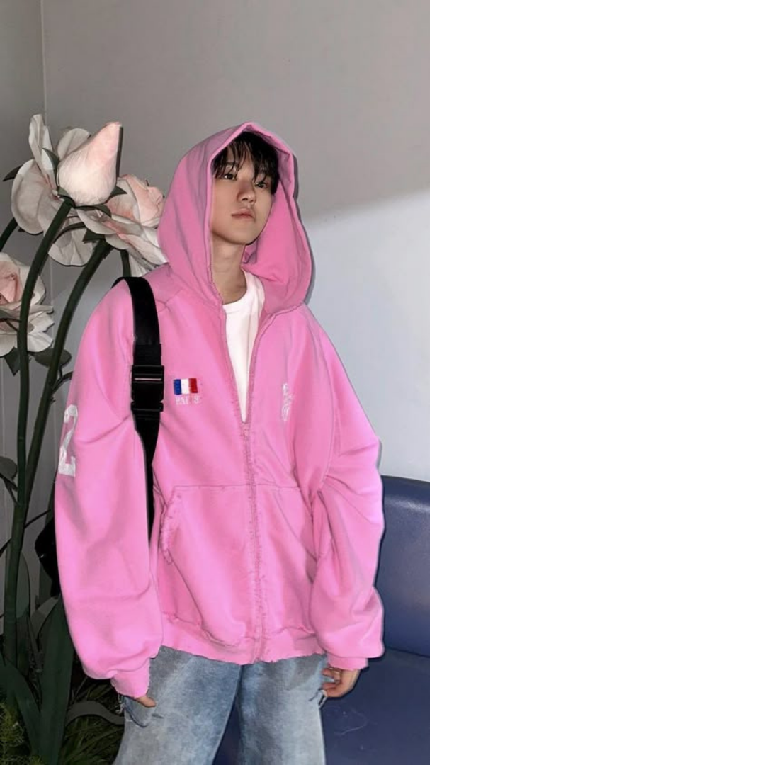 Balenciaga Paris Zip Up Hoodie