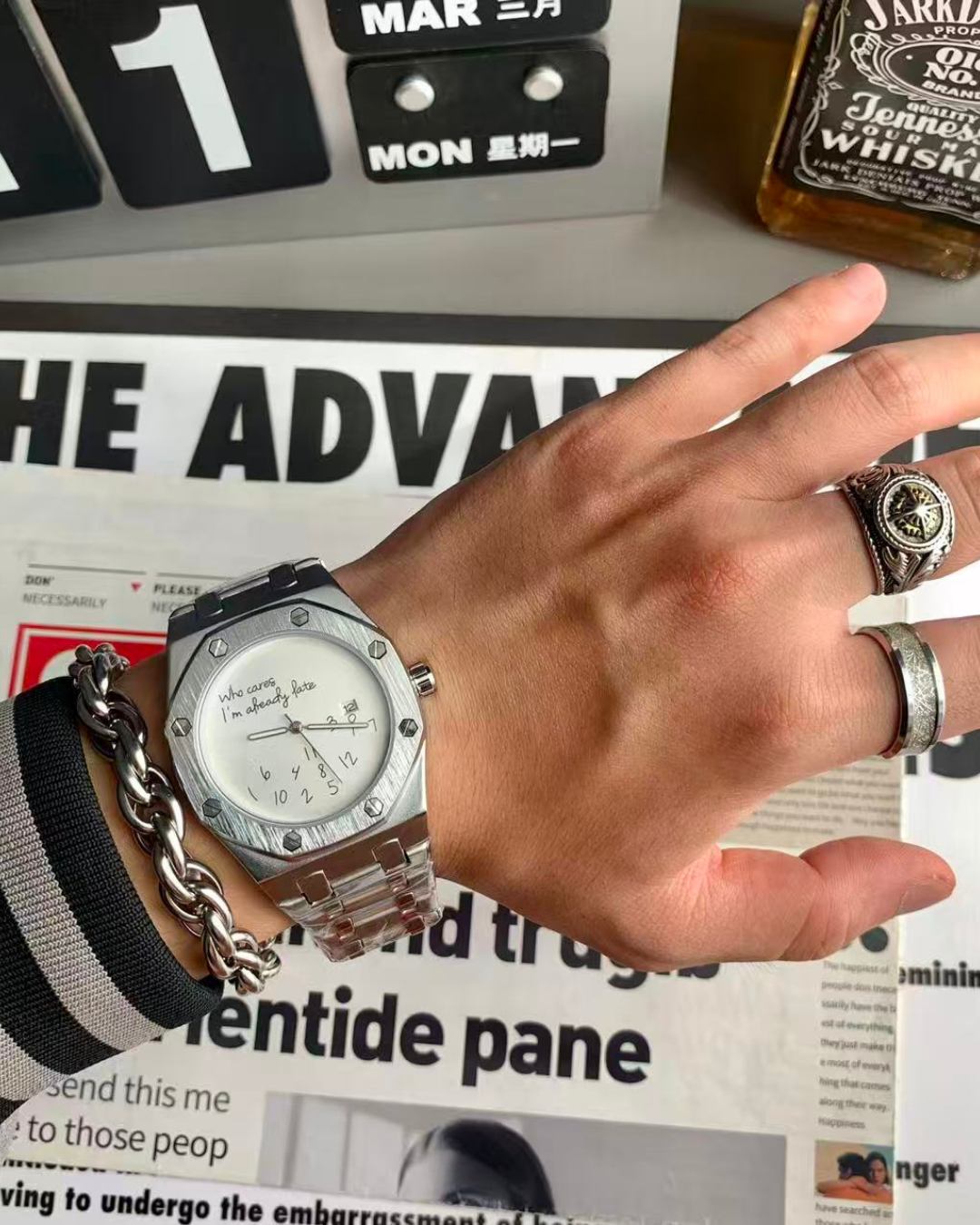 Silver watch