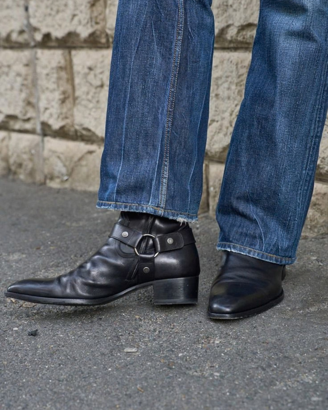 Yves Saint Laurent Wyatt Harness Boots