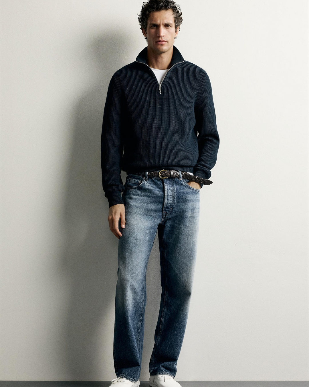 ZARA Zip Neck Sweater