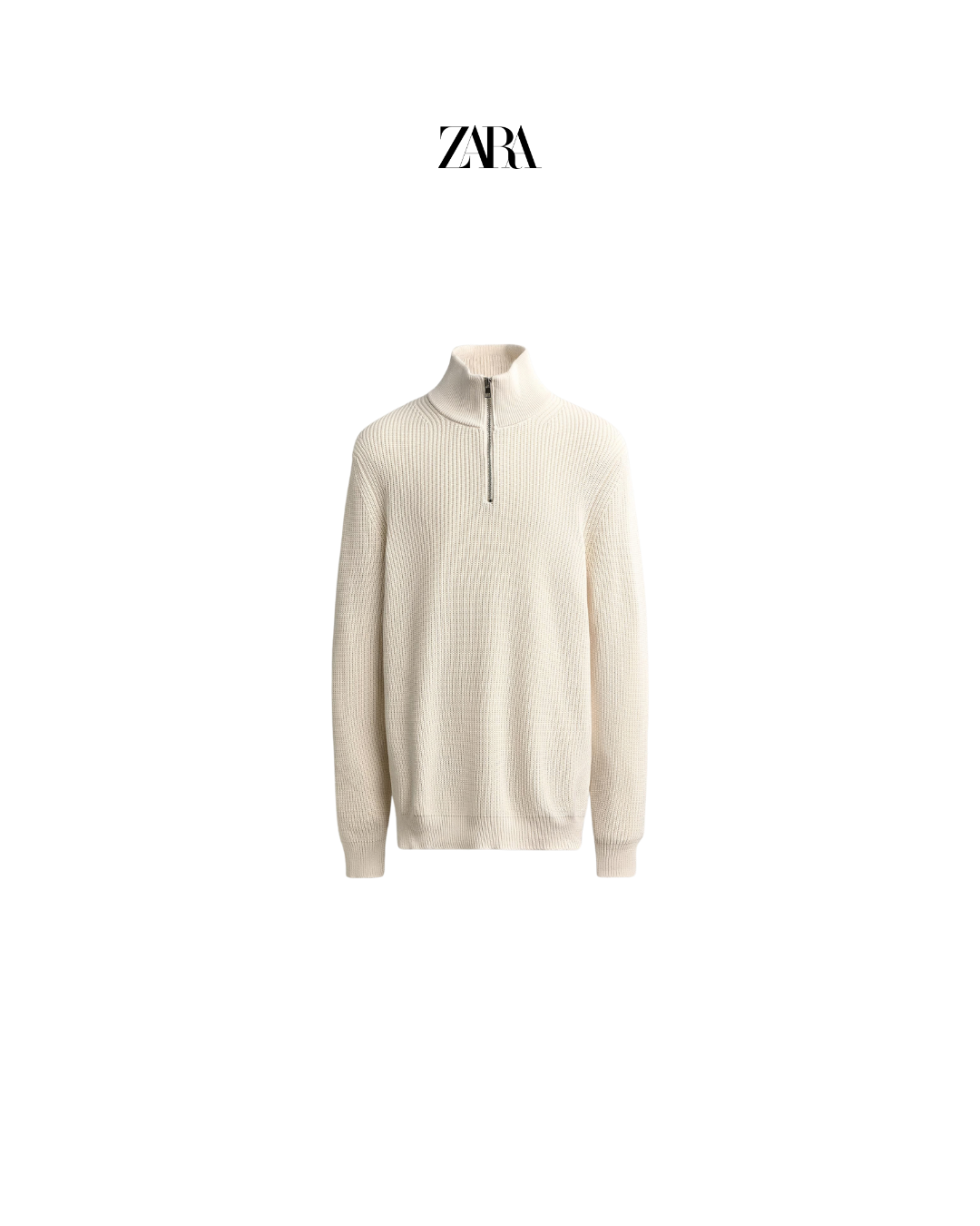 ZARA Zip Neck Sweater