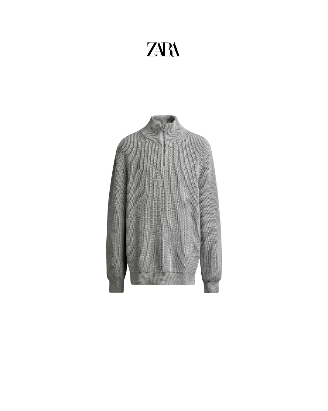 ZARA Zip Neck Sweater
