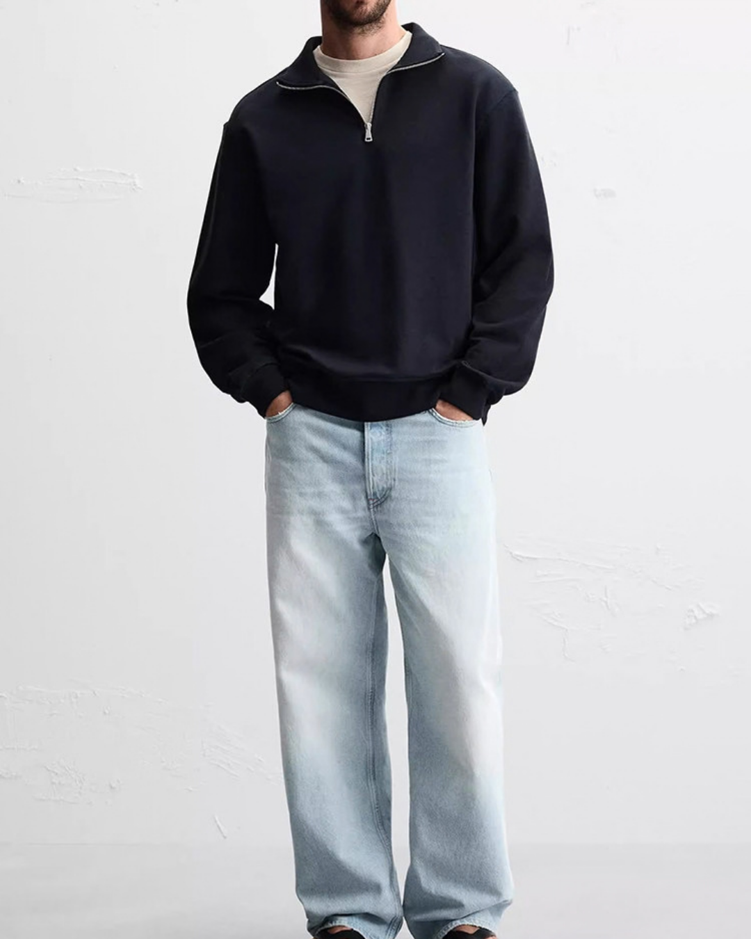 ZARA Zip Neck Shirt